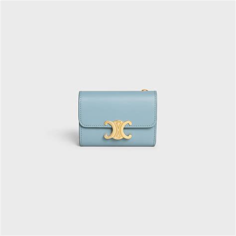 celine triomph compact wallet|Celine compact wallet with coin.